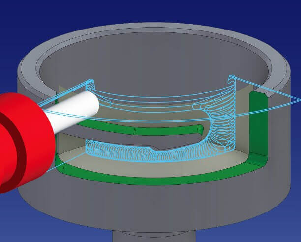 複合軸粗取り加工