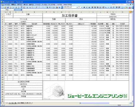 操作毎の工具軌跡図の作成とプリント化